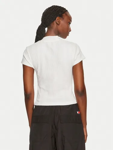 Blusa Variegated Rib Half Blanco Calvin Klein