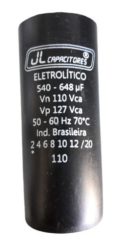 Capacitor De Partida P/ Motor De Betoneira 540-648uf 110v  