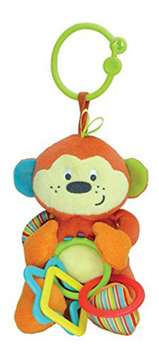 Sonajero Cunero Mono Peluche - Winfun Color Naranja