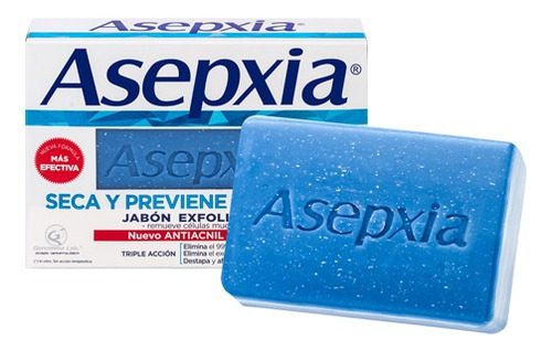 5 Un Asepxia Jabón Exfoliante X 100grs Antiacné Grasitud