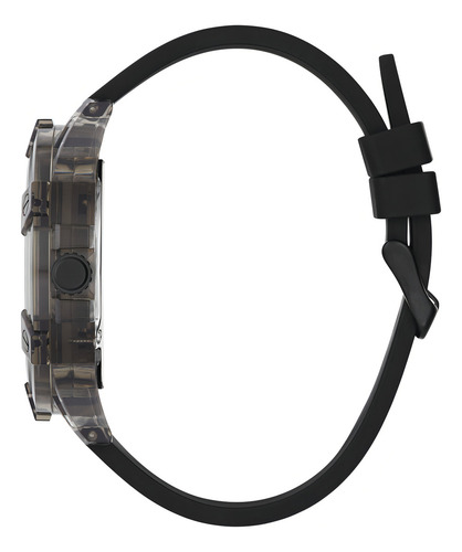 Reloj Guess Breast Cancer Hombre Elegante Caballero Correa Negro Bisel Negro Fondo Negro
