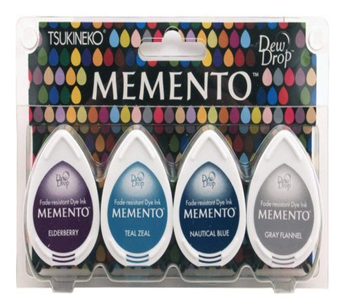 Tsukineko Memento Gota Rocio No Destiñe 4-pack Dye Inkpads