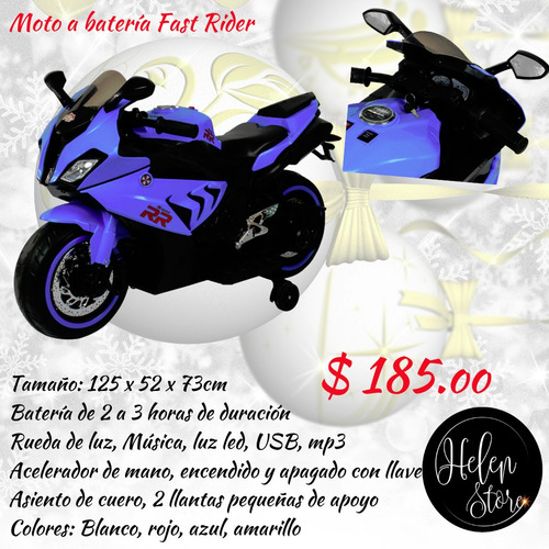 Moto A Bateria Para Niños De 3 A 7 Años