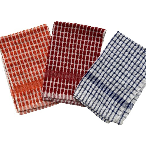 Imagen 1 de 9 de Docena Repasadores Súper Absorbente Grande Cuadros Lichytex