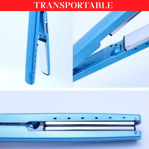 Plancha De Pelo Cabello Alisador Planchita Nano Tecnología Azul