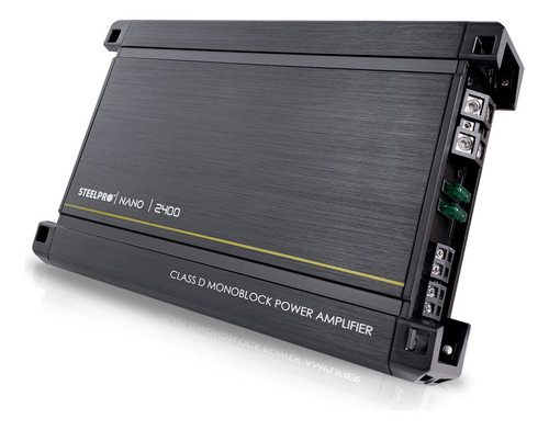 Amplificador Mono Block Tecnología Nano-2400 W By Steelpro Color Negro