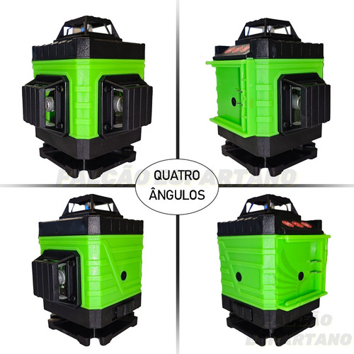 Nível Laser 16 Linhas 4d 360° Com 2 Baterias+ Controle+ Base