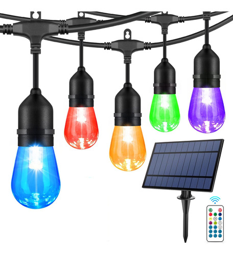 Guirnalda De Luces Rgb 15 Focos 10 Mtrs Serie Luces Colores