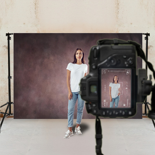 Fundo Fotográfico Textura Backdrop Em Tecido 1,50x2,20m Cor Textura - Ffh460