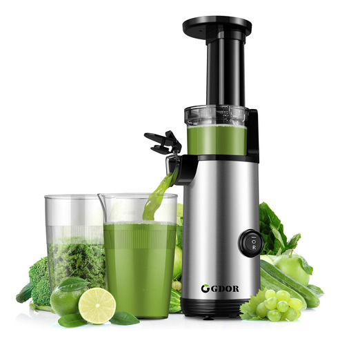 Extractor De Jugo Gdor Compacto 590ml Facil De Limpiar Negro