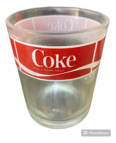 Yh Antiguo Vaso Coke Coca Cola Doble Vidrio Grueso Pesado 60