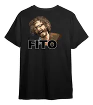 Comprar Remera Negra Hombre Estampada Vinilo Fito Paez