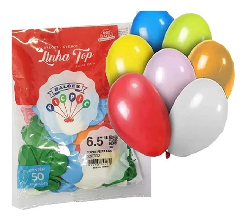 500 Bexiga Balão Liso Festa Pequeno N° 6,5 - Cores Sortidas