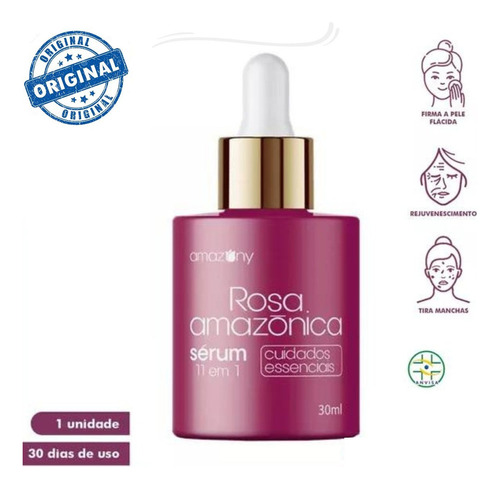 Rosa Amazonica Serum - 1 Frasco Tipo de pele Todo tipo de pele