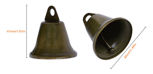 Cascabeles De Bronce De 38 Mm Hechos A Mano, Estilo Vintage,