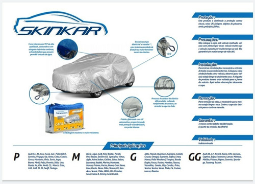 Capa Impermeável Lona Proteção Uv Carro Versa Nissan Tam. G