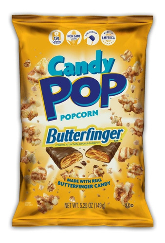 Candy Pop Palomitas Butterfinger Peanut Popcorns 149 G. 