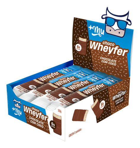 +Mu Choco Wheyfer Sabor Chocolate c/ Coco - 12 unidades