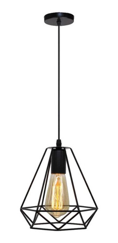 Lámpara Colgante Vintage Modelo Prisma - Negro