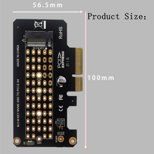 Adaptador Suckoo Pcie 4x A Nvme M-key M.2 Pcie 4.0 3.0 Ssd
