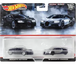 Hot Wheels 2 Pack Premium Bugatti Veyron Y Bugatti Chiron