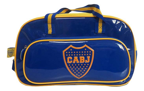 Bolso Urbano Boca Cabj Futbol Color Azul Liso