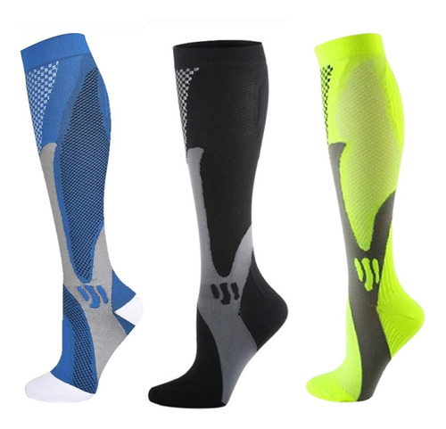 Medias Compresion Deportiva Unisex 20-30 Mmhg 3 Pares Varice