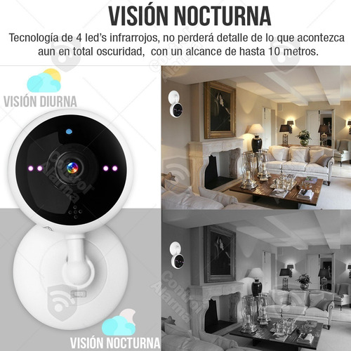 Imagen 7 de 10 de Camara Wifi Ip Nube Gratis Full Hd Seguridad Vigilancia App