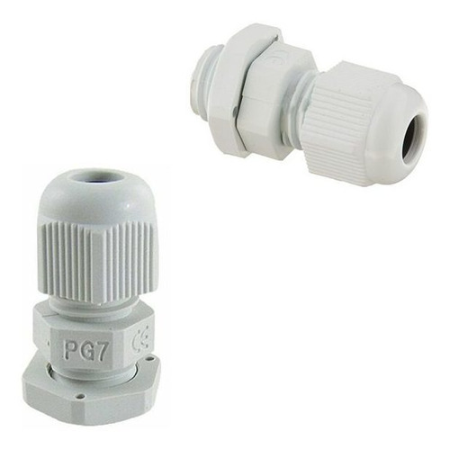 10 Pzas Pg7 Conector Glándula Plástico Impermeable