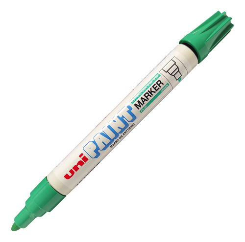 Marcador De Pintura Uni Paint Px20 Verde Punta Porosa 1pza