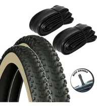 Comprar Par Pneu Aro 29x2.10 Faixa Bege Bike Mtb Paco Nomad+câmaras Cor Preto