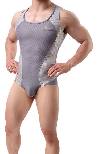 Nuevo Traje De Baño Mono Para Hombre De Nailon Sólido Transp