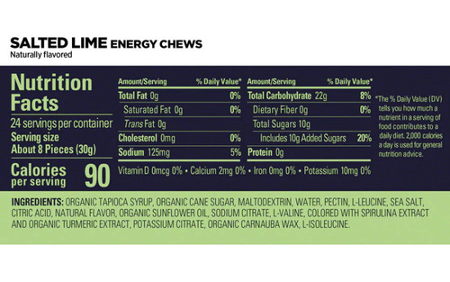Gomita Running Gu Energy Chews Salted Lime Caja 12pz Guchews