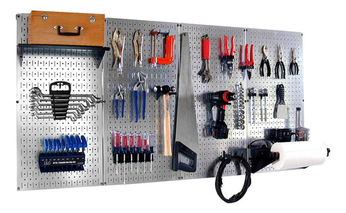 Wall Control Pro-grade Metal Pegboard Organizador Galvanizad