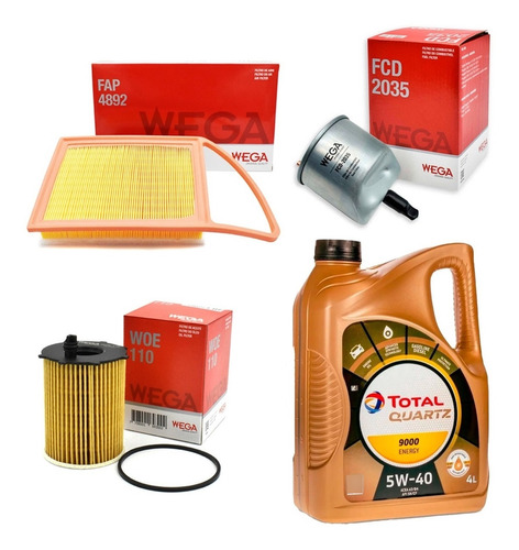 Kit De Filtros Y Aceite 5w40 Citroen C4 Hdi 1.6 O C4 Lounge