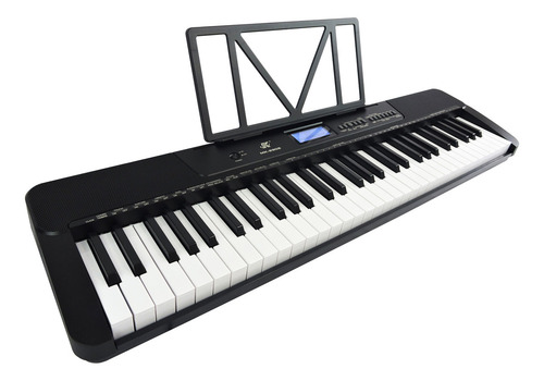 Teclado Musical Meike 61 Teclas Mk-2902 Midi- Sensitive Cor Preto