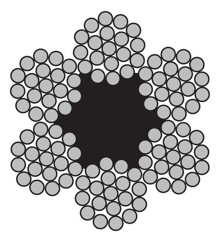 Piola Cable De Acero 3/16 (5mm) Galvanizado 6x19 Af 100 Mts