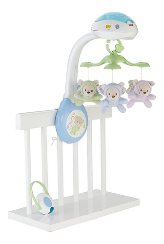 Imagen 4 de 9 de Móvil De Cuna Fisher Price 3 En 1 + Luz Nocturna Y Música