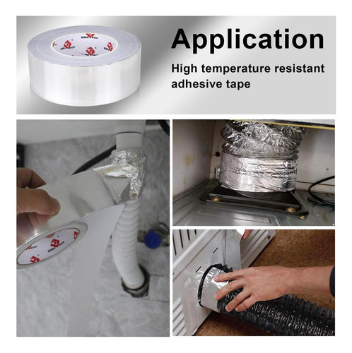 Bomei Pack 2 Unidades De Cinta Adhesiva De Aluminio, Cinta 2