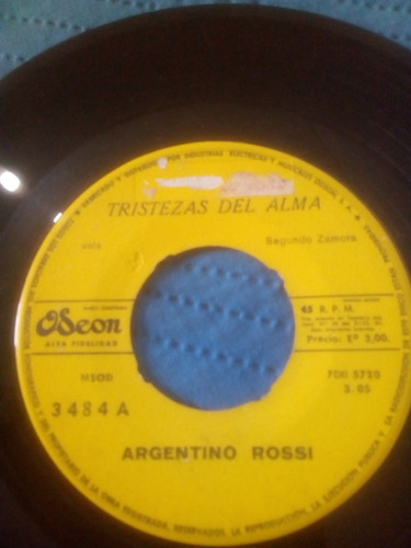 Vinilo Single De Argentino Rossi Boquita De Miel (k121