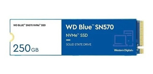 Ssd Interno Western Digital Blue Sn570 250gb Nvme Pcie X4