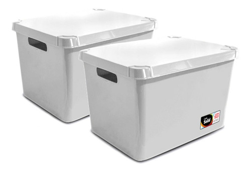 Caja Plastica Organizadora Solid 20 Lts X2 - Colombraro 