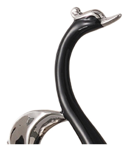 Figurita De Cisne De 3 Uds, Adorno De Negro Plata