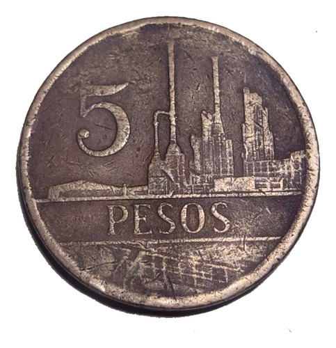 Moneda 5 Pesos Policarpa 1981