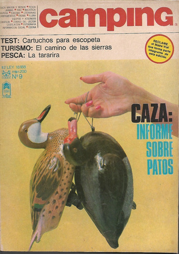 Revista Camping #9 Ab 1970 Escopeta Sierras Tararira Patos