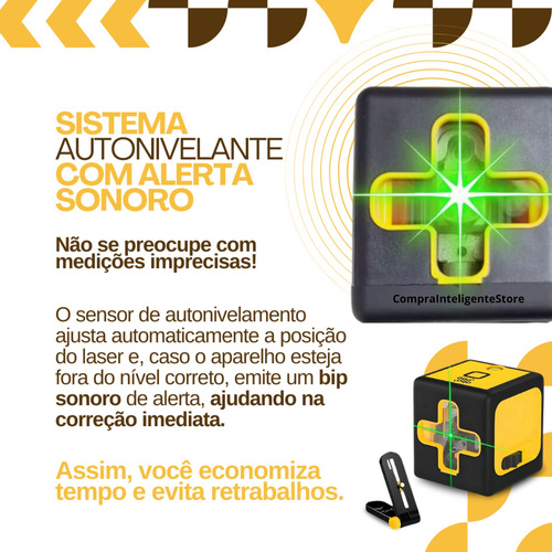 Mini Nível A Laser Verde 20m Autonivelante Profissional 2 L