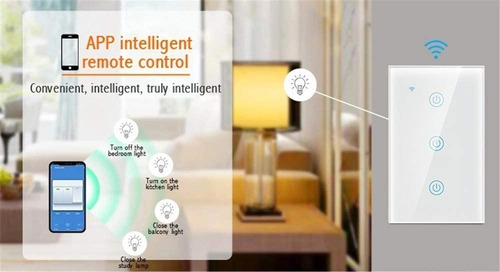 Apagador Inteligente Wifi Touch Triple 3 Botones Interruptor