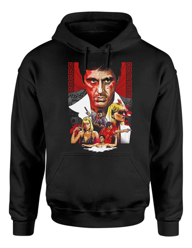 Sudadera Scarface Tony Montana Cara Cortada, Unisex 