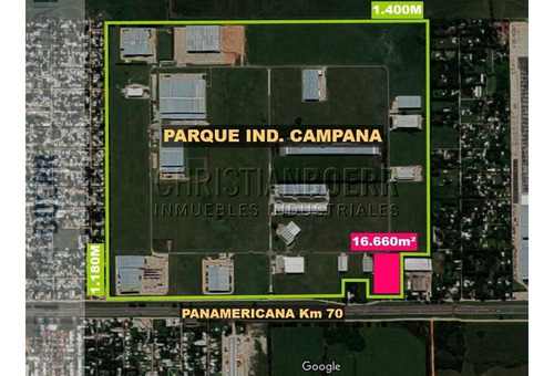 Imagen 11 de 11 de Fraccion Industrial De 16.660m² - 98m Sobre Colectora - Par