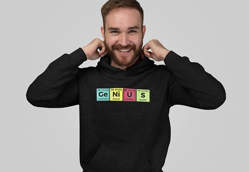 Poleron Genius Quimica Geek  Estampado